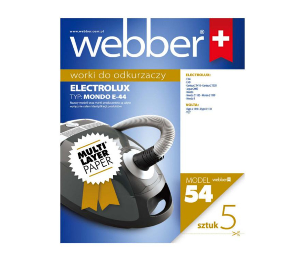 WEBBER Worki do odkurzaczy ELECTROLUX MONDO E44(54) 5 szt. - 1390035 - zdjęcie